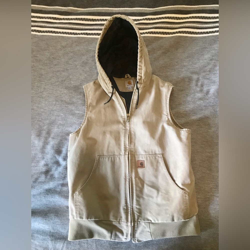 Carhartt quilted hooded vest.